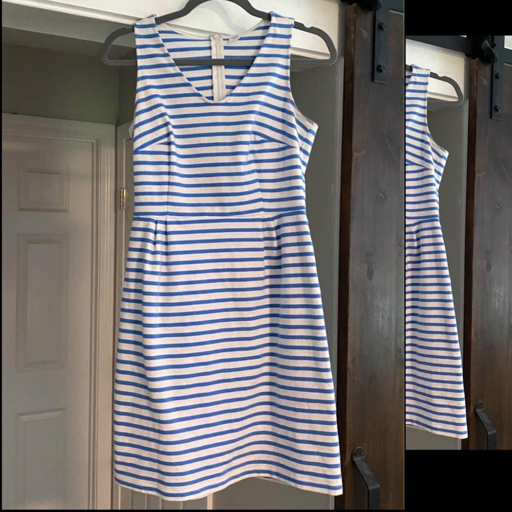 Old navy blue and white stripe dress